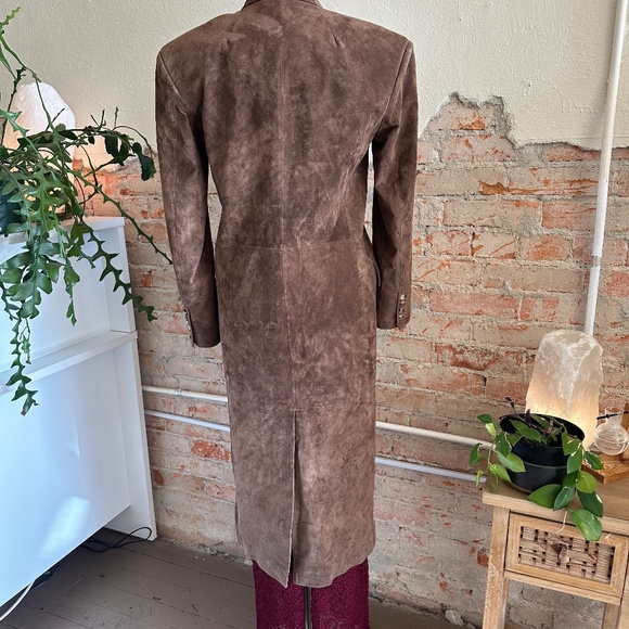 Ducie Aggie Suede Maxi Leather Coat SIZE XS - Picture 10 of 15